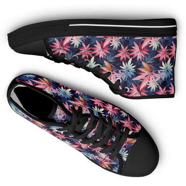 Chokefish™ Urban Peak Retro High Tops-Cannabis-001-2